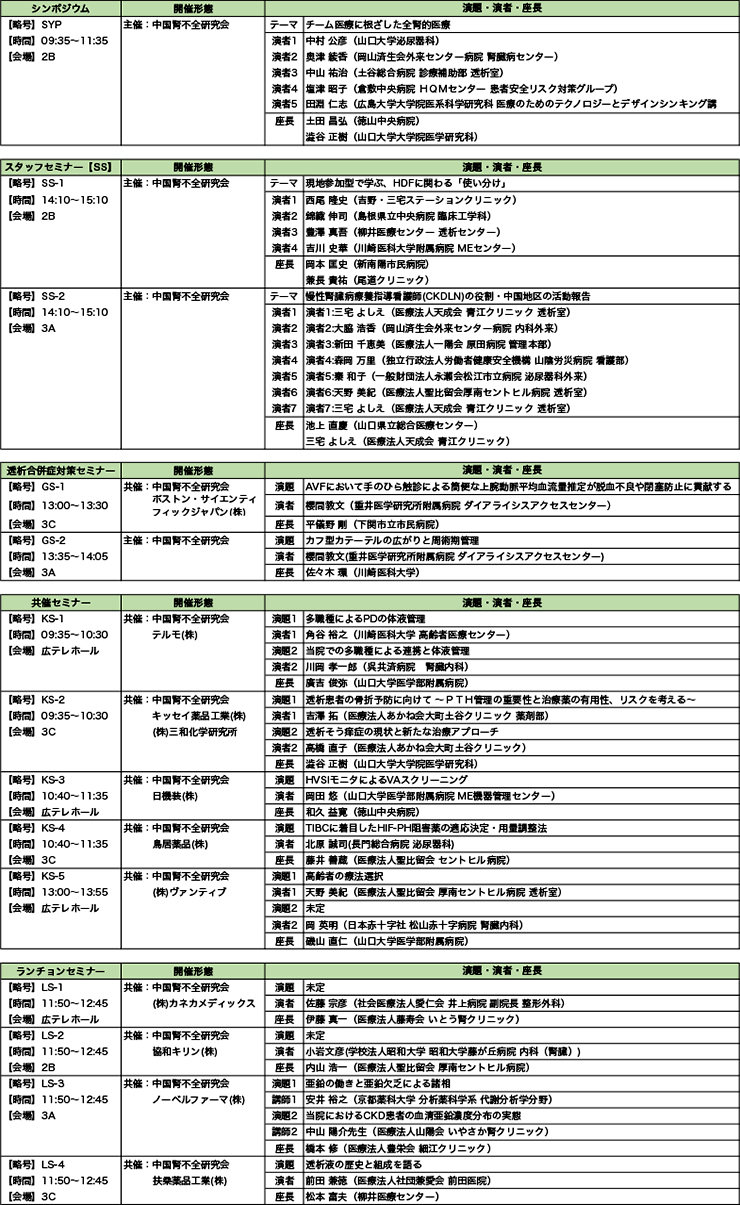 主催・共催イベント情報